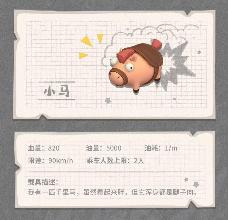 香肠派对小马怎么样 香肠派对小马载具图鉴