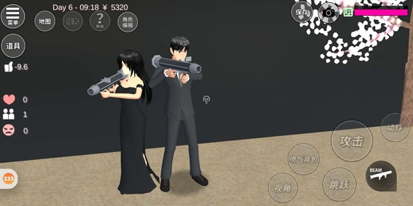 樱花校园模拟器黑色系列结婚照