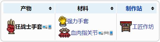 泰拉瑞亚狂战士手套
