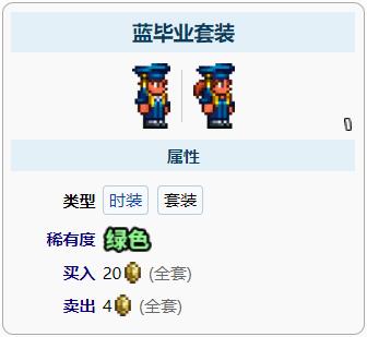 泰拉瑞亚蓝毕业套装