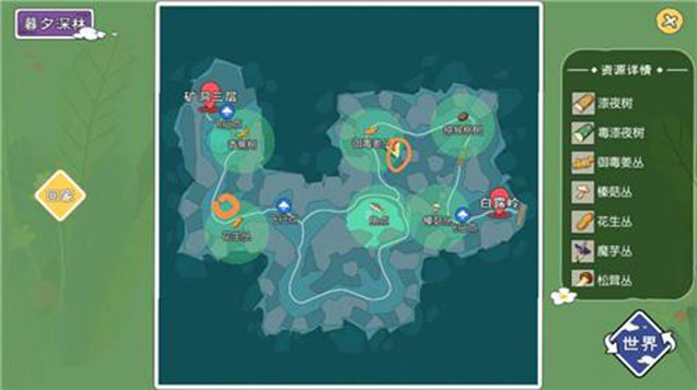 小森生活暮夕深林资源详解 暮夕深林资源分布位置一览