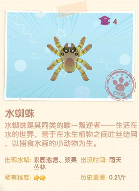 摩尔庄园手游水蜘蛛