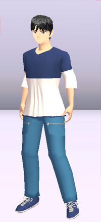 樱花校园模拟器便服夏2衣服 男性便服:夏2服装介绍