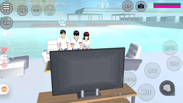 樱花校园模拟器一个海景房