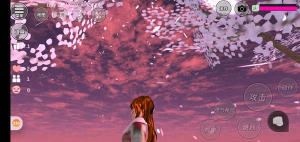 樱花校园模拟器樱花校园傍晚很美