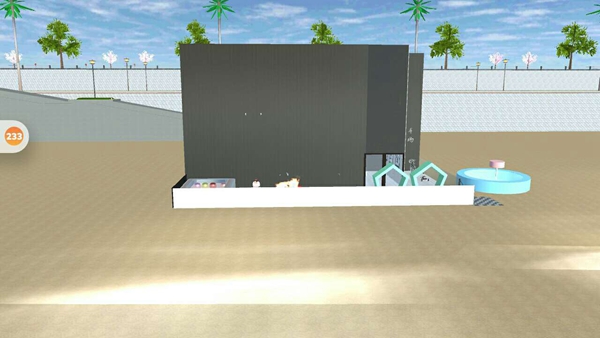 樱花校园模拟器黑白色系海景房