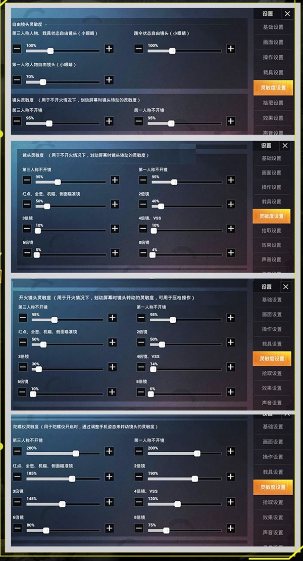和平精英天霸顾居居灵敏度