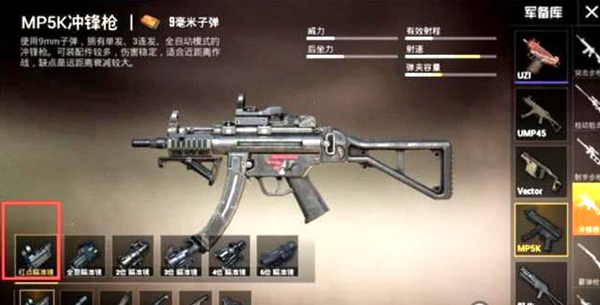和平精英冲锋枪