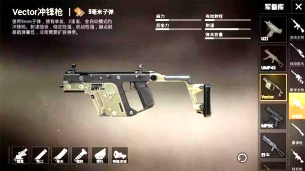 和平精英冲锋枪