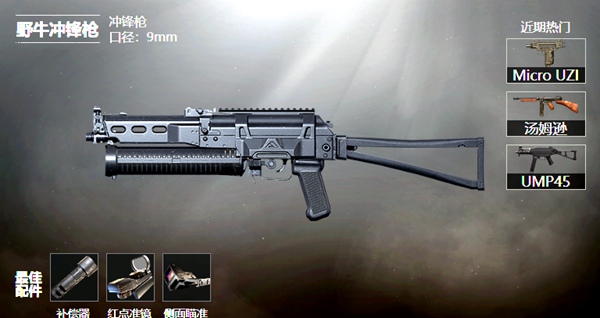 和平精英野牛冲锋枪