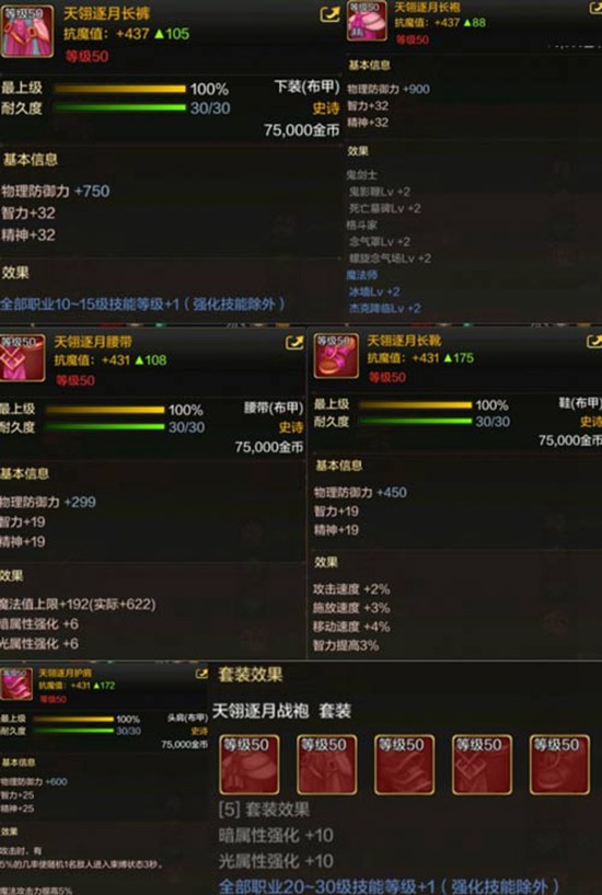 DNF手游毕业装备