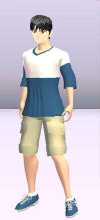 樱花校园模拟器便服夏3衣服 男性便服:夏3服装介绍