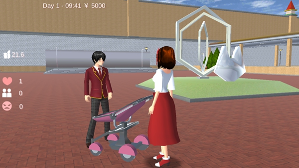 樱花校园模拟器婴儿车怎么坐