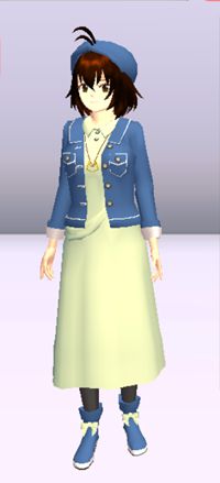 樱花校园模拟器便服秋1衣服 女性便服:秋1服装介绍