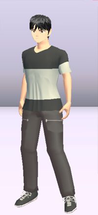 樱花校园模拟器便服夏1衣服 男性便服:夏1服装介绍