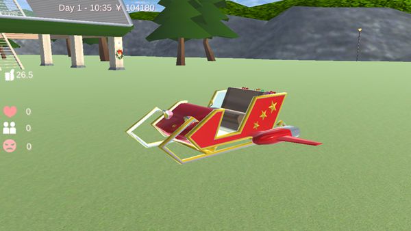 樱花校园模拟器雪橇飞车