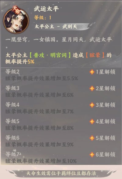 忘川风华录太平公主天命