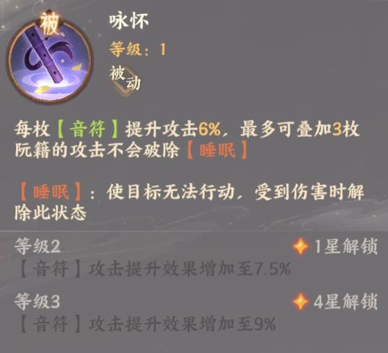 忘川风华录阮籍被动技能