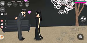 樱花校园模拟器黑色系列结婚照 美图欣赏