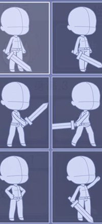 加查生活(扭蛋人生)身体动作第一页展示 加查生活GachaLife第一页身体动作展示