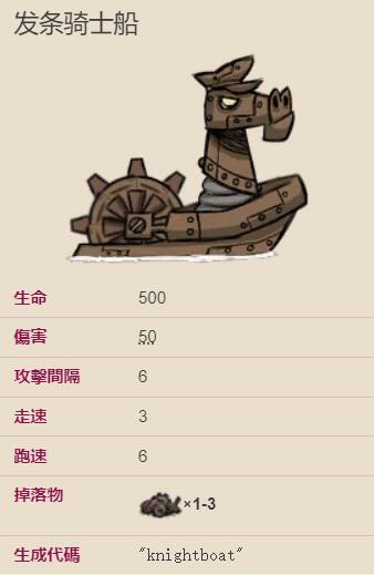 饥荒海难发条骑士船