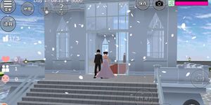 樱花校园模拟器简单的婚纱照 美图欣赏