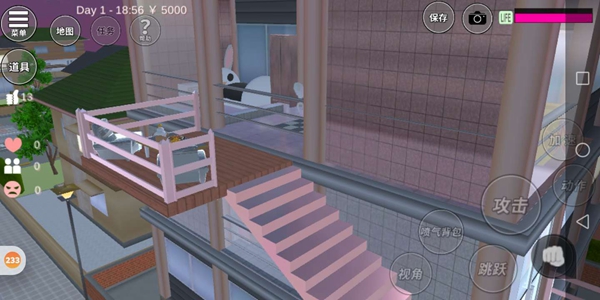 樱花校园模拟器第一次做房子